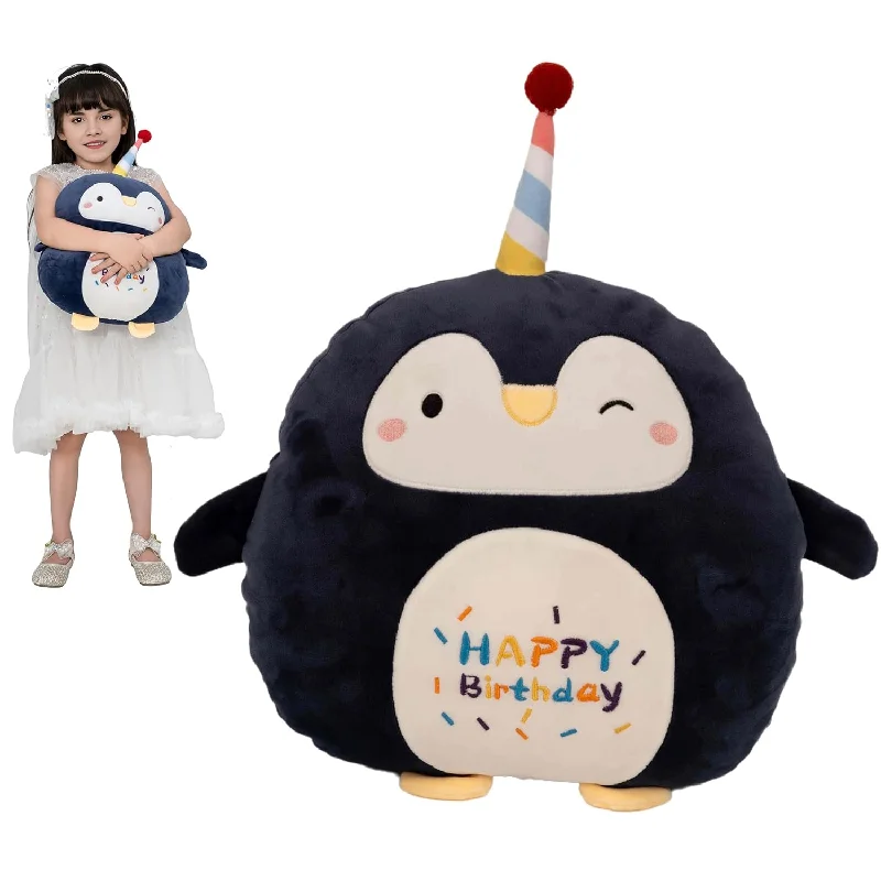 Pillow with sweat-resistant-12 Inch Soft Penguin Plush Hugging Pillow Cute Birthday Penguin Stuffed Ani