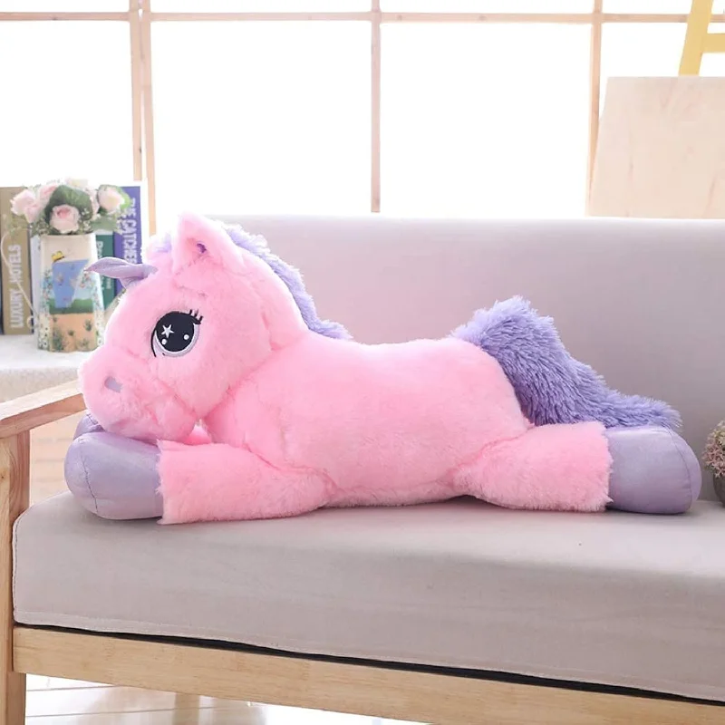 Pillow with sleep benefits-24" Big Unicorn Stuffed Animal, Giant Animal Plush Pillow Unicorn Body Hugg