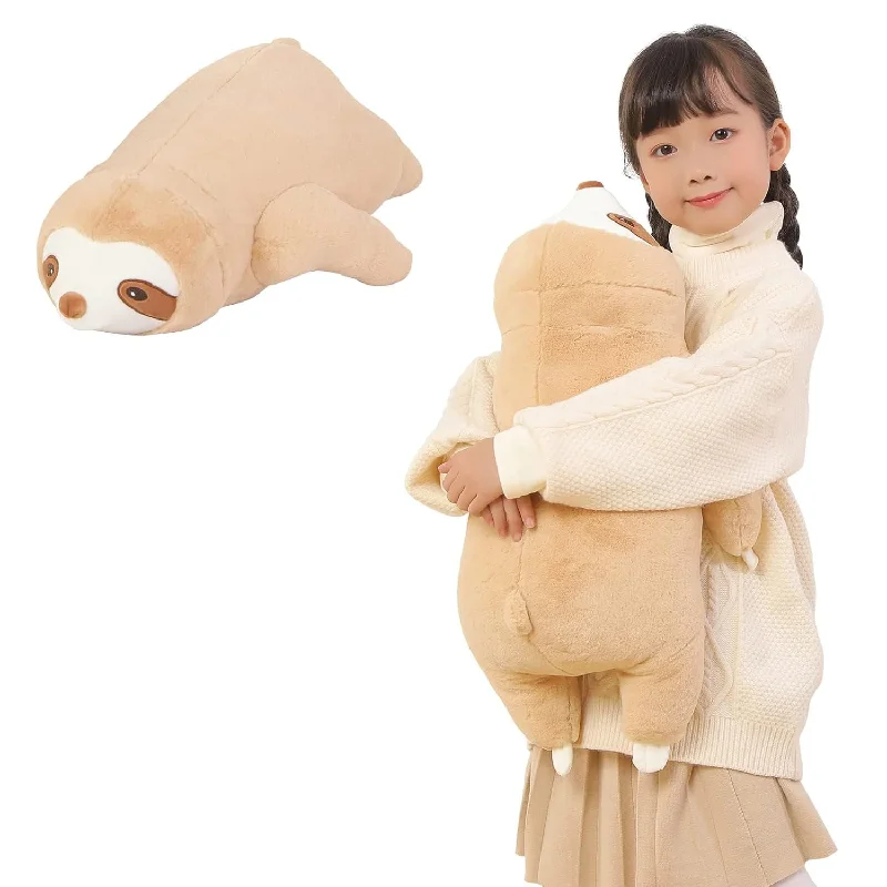 Pillow with rectangular shape-24 Inch Sloth Stuffed Animal Pillow Cute Doll Soft Hugging Body Plush Toys Lar