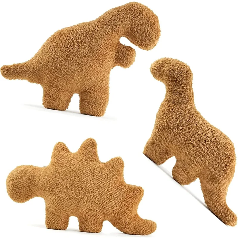 Pillow with shoulder benefits-3 Packs Dino Nugget Pillow Plush, 18 Inches Dinosaur Chicken Nugget Stuffed