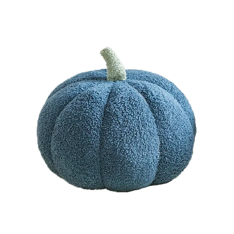 Pillow in black finish-3D Pumpkin Throw Pillow Hugging, Fluffy Pumpkin Plush Pumpkin Stuffed Animal T