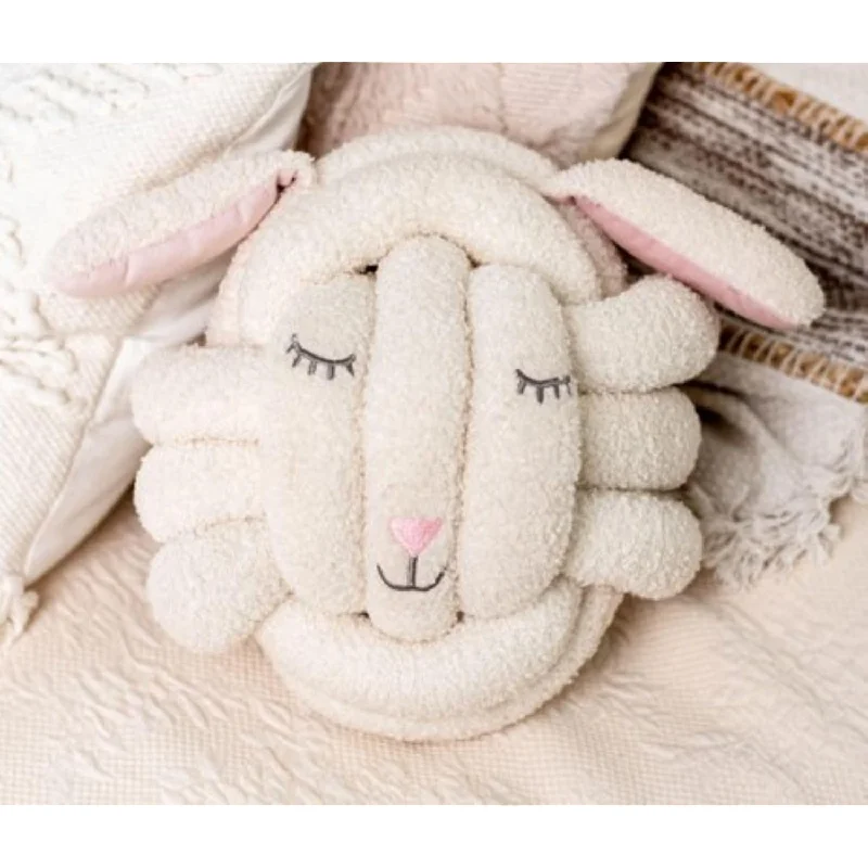 Pillow with inflatable feature-8" Sheep Knot Pillow Lamb Stuffed Animal & Kids Room Decor Plushy Cuddle Pillo