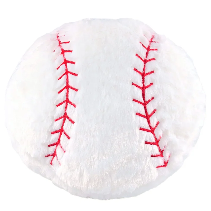 Pillow for joint support-Baseball Pillow Fluffy Baseball Plush Pillow Baseball Throw Pillow Soft Stu