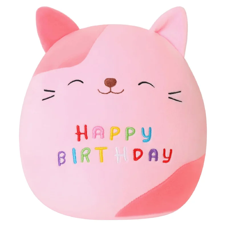 Pillow with sleep guide-Birthday Cat Stuffed Animal Toy Cute Cat Plush Soft Kitty Plush Pillows Lif