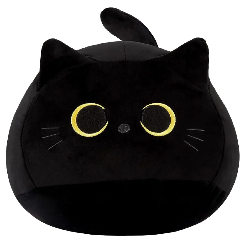 Pillow with mass-produced-Black Cat Plush Toy 20'' Black Cat Pillow, Soft Stuffed Cat Plush Doll, Plu