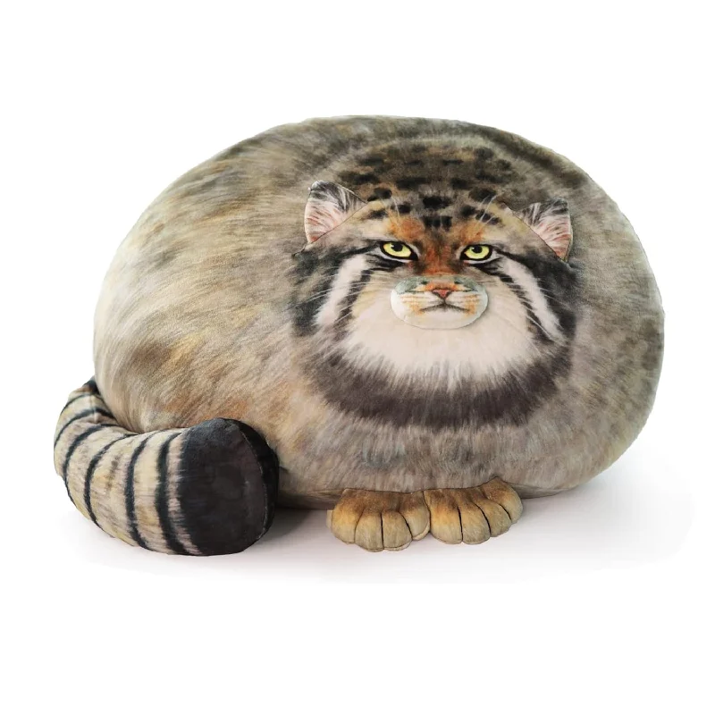 Pillow with natural fill-Cat Plush Body Pillow 45Cm/18Inch, Pallas Cat Stuffed Animal, Steppe Cat Cu