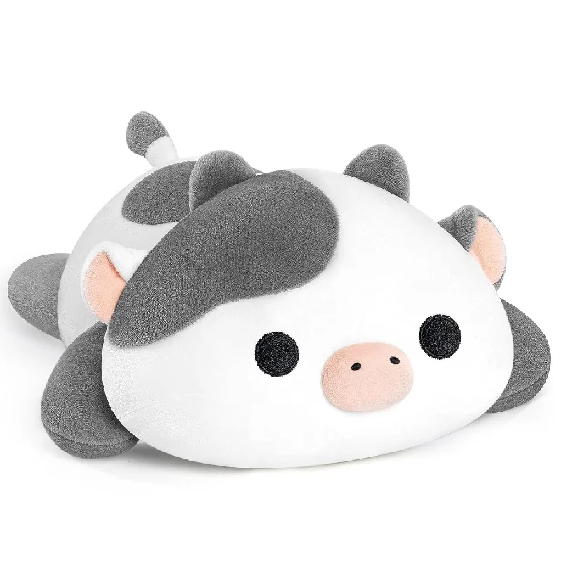 Pillow with joint relief benefits-Cute Cow Plush Pillow, Kawaii Plushies White Cow Stuffed Toys, Squishy Plus