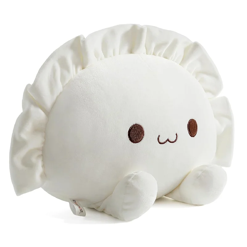 Pillow with sweat benefits-Cute Dumpling Plush Pillow Funny Food Soup Dumplings Plushie Kawaii Stuffed