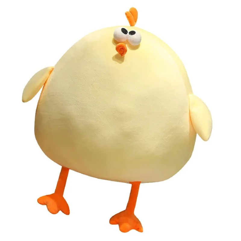 Pillow with antimicrobial finish-Funny Fat Chicken Plush Pillow 17.7", Super Soft Simulation Mother Hen Doll