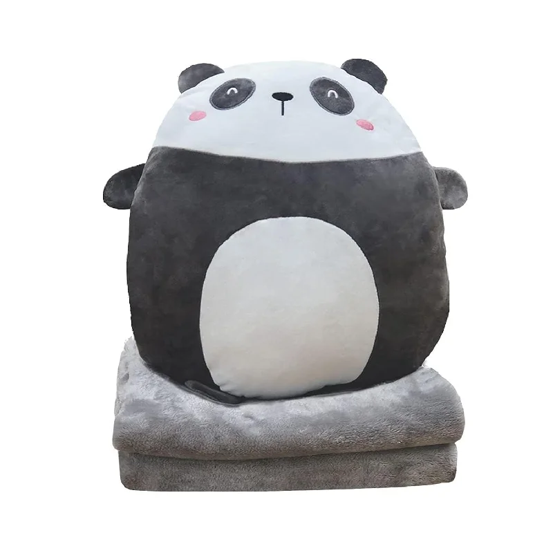 Pillow for fall coziness-Panda Plush Pillow 16 Inch, Blanket In Cute Plush Pillow, Panda Stuffed Animal