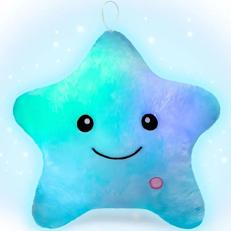 Pillow with hybrid fill-Sensory Toys For Kids With Autism,14" Twinkle Star Plush Toddler Pillow Lig