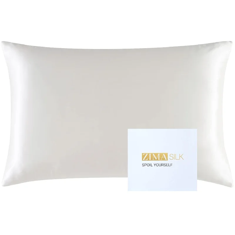 Pillow with portable reviews-100% Luxurious 25 Momme Mulberry Silk Pillowcase For Hair And Skin Heath, Best