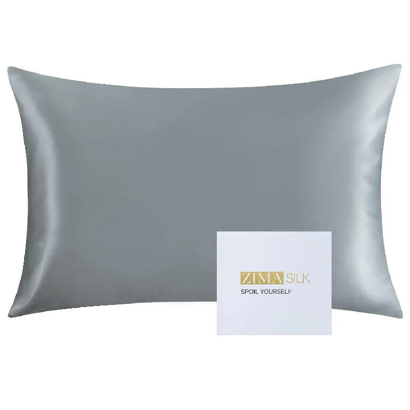 Pillow with feather benefits-100% Luxurious 25 Momme Mulberry Silk Pillowcase For Hair And Skin Heath, Smoo