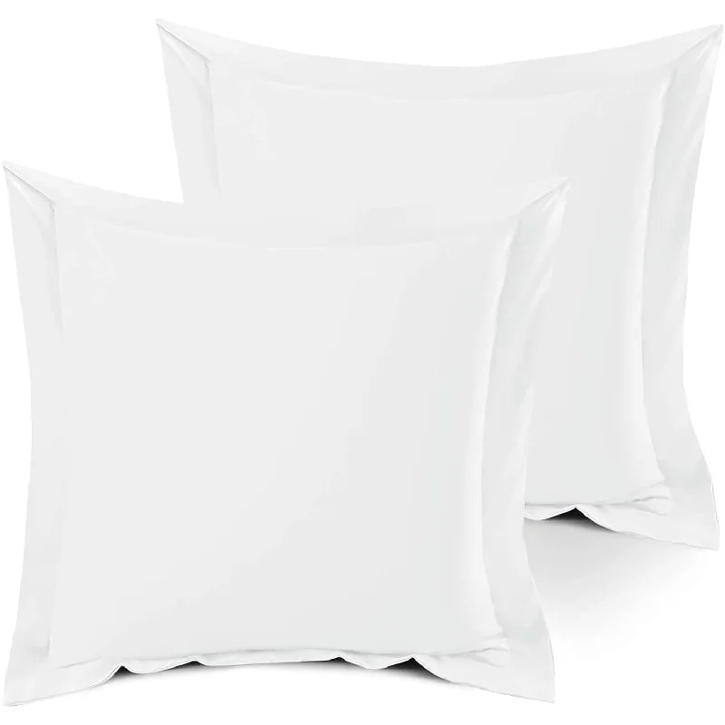 Pillow with organic reviews-100% Natural Cotton 800-Tc White Pillow Shams Set Euro 26X26,Long Staple-Satee