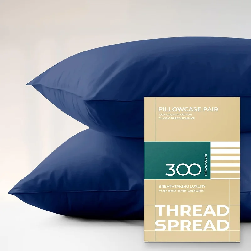 Pillow with limited stock-100% Organic Cotton Pillowcases - Soft And Crisp, Cooling Percale Weave, Breat