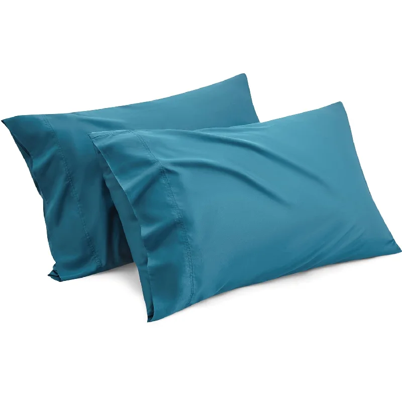 Pillow with airflow benefits-100% Viscose From Bamboo Pillow Cases Standard Size - Teal Cooling Pillow Case