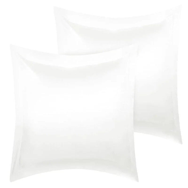 Pillow with thin padding-2 Pack Satin Pillowcase For Hair And Skin, Euro Sham Pillow Covers Soft Silky