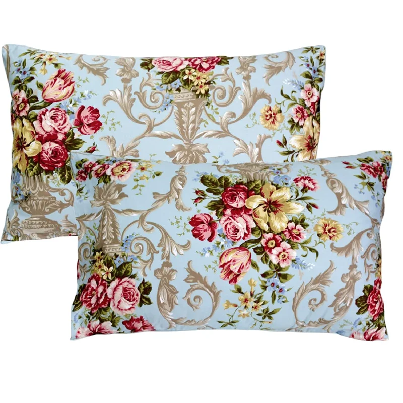 Pillow with memory foam benefits-20X30 Pillowcase Luxury Peony Floral Shams 100% Egyptian Cotton Pillow Covers,