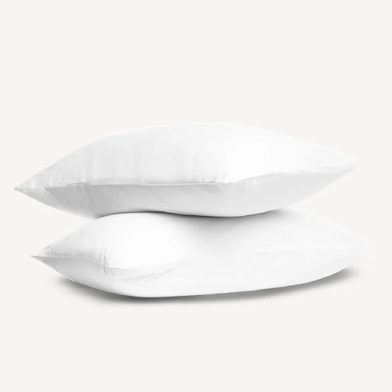 Pillow for seniors-2Pc 300Tc White Pillowcase Set, Organic 100% Cotton King Pillowcases, Cool & C