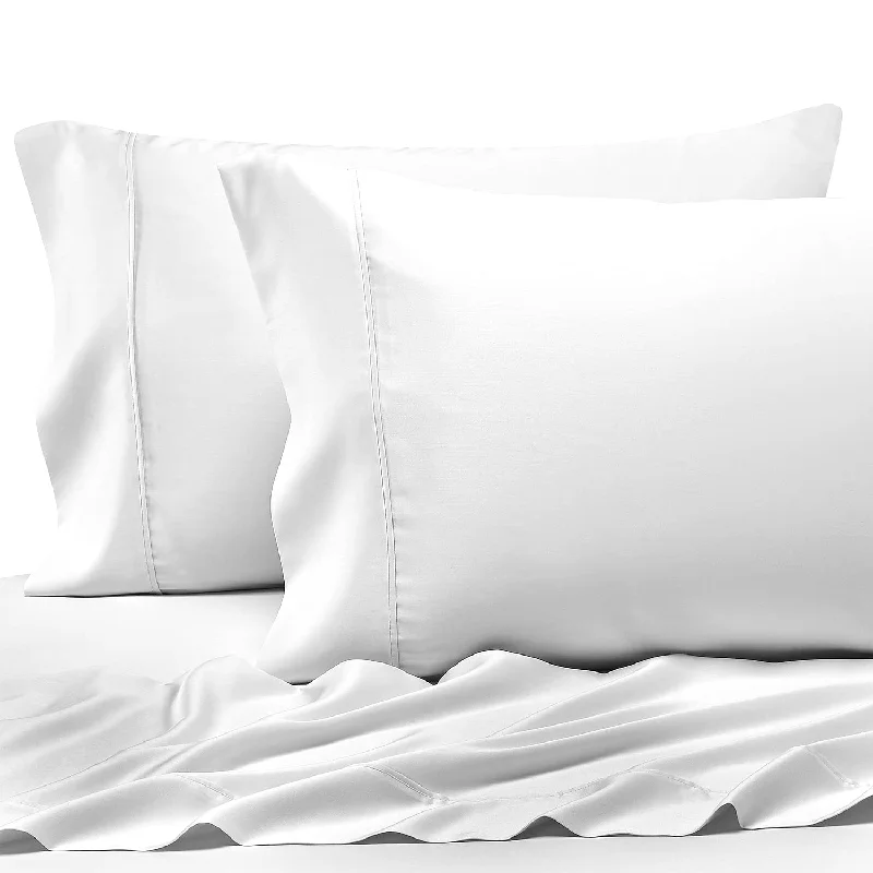 Pillow with premium pricing-400 Thread Count Cotton Queen Pillowcases Pure White, 100% Long Staple Cotton