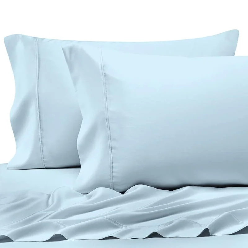 Pillow with country charm-400 Thread Count Cotton Standard Pillowcases Sky Blue 100% Long Staple Cotton