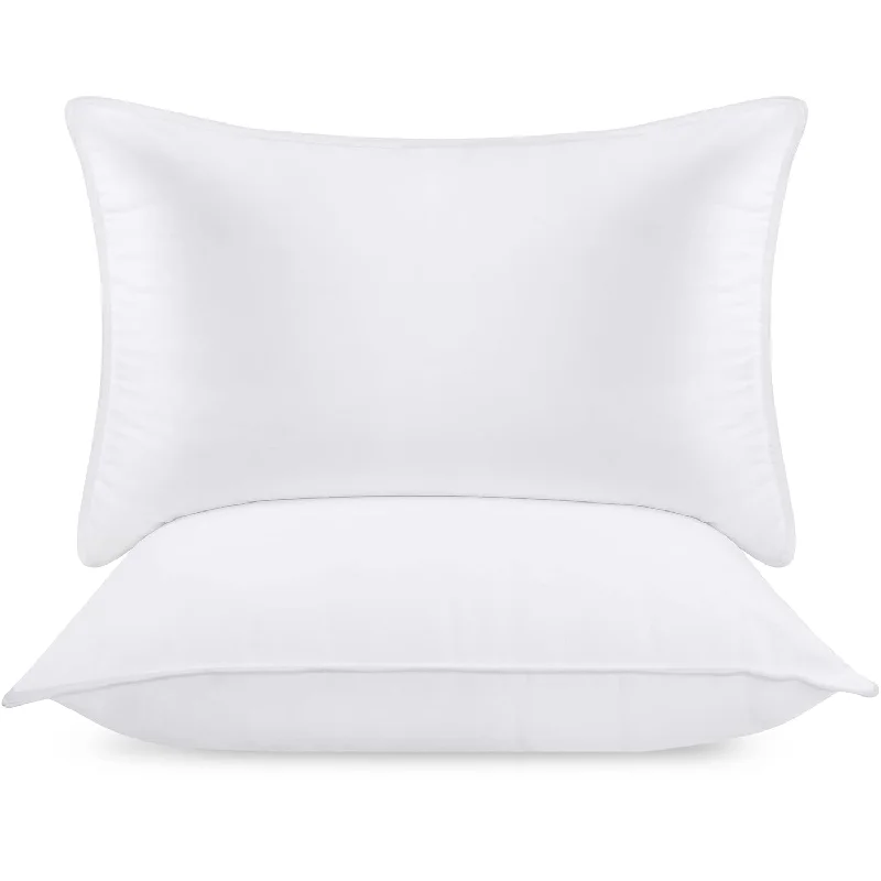 Pillow with spinal benefits-Bed Pillows For Sleeping (White), Queen Size, Set Of 2, Hotel Pillows, Cooling