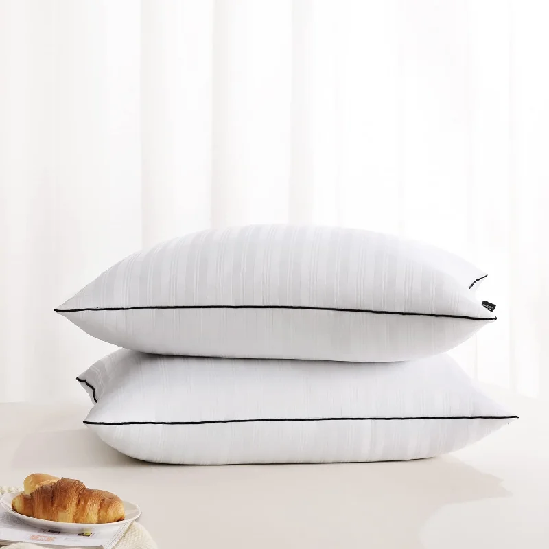 Pillow with high durability-Bed Pillows King Size Set Of 2 - Hotel Collection Soft Down Alternative Pillow