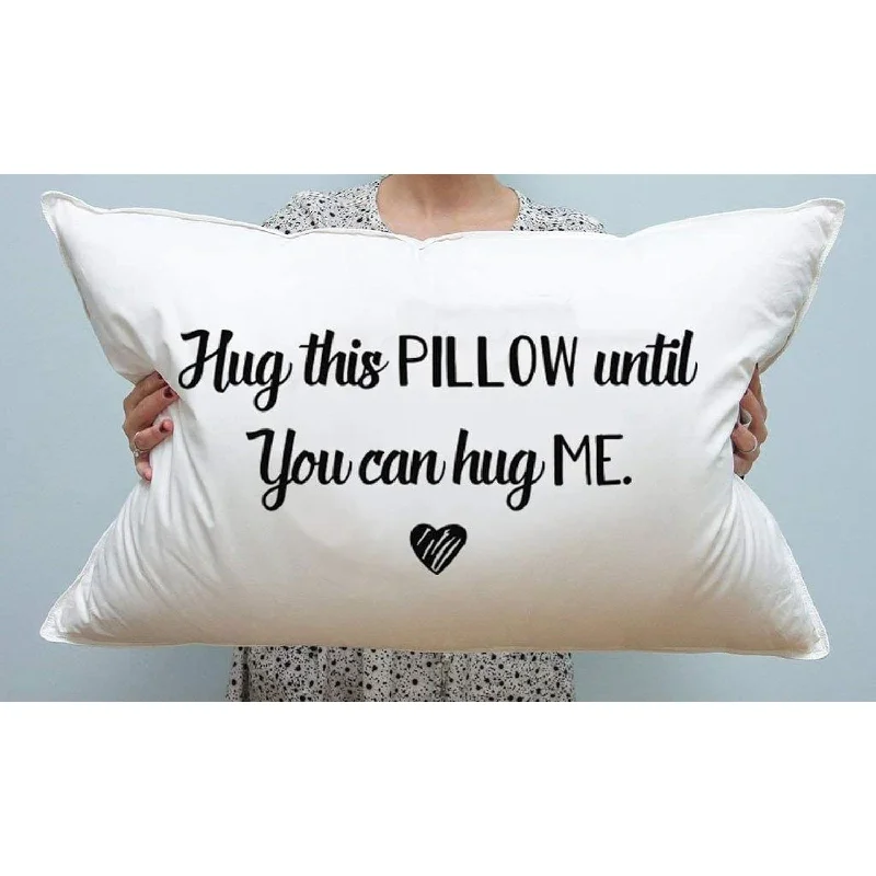 Pillow with Black Friday deal-Boyfriend Long Distance Relationship Gifts, Hug This Pillow Until You Can Hug