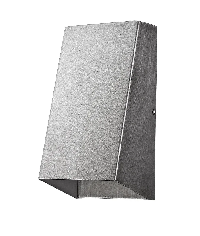 Brushed Silver Geometric Wall Sconce