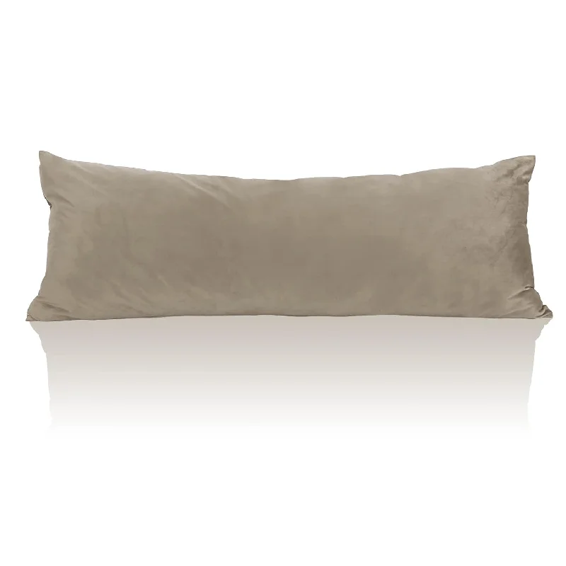 Pillow for better sleep reviews-Camel Beige Body Pillow Cover, Super Soft Velvet Pillow Case 20 X 54 Pregnancy