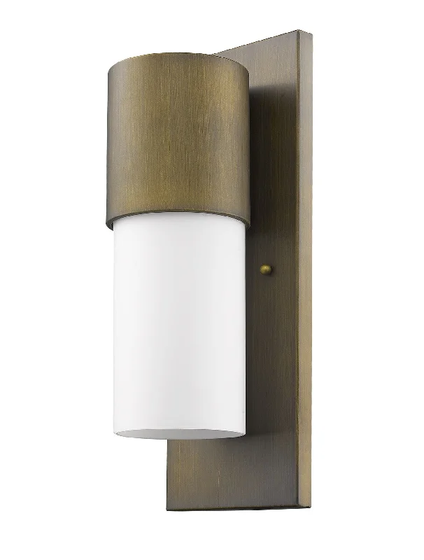 Contemporary Brushed Gold and White Wall Light