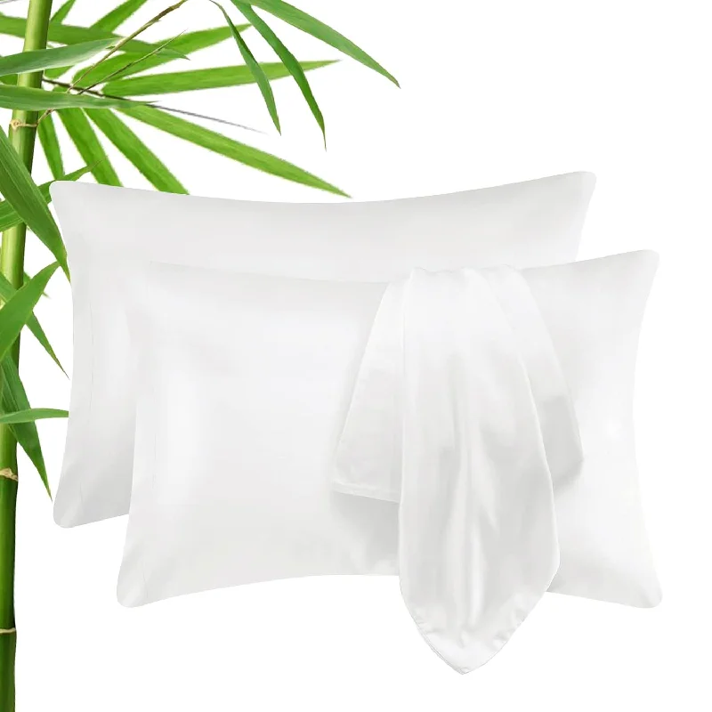 Pillow for camping-Cooling Pillowcases Bamboo-Rayon Pillow Cases Set Of 2 Queen Size Oeko-Tex Pil