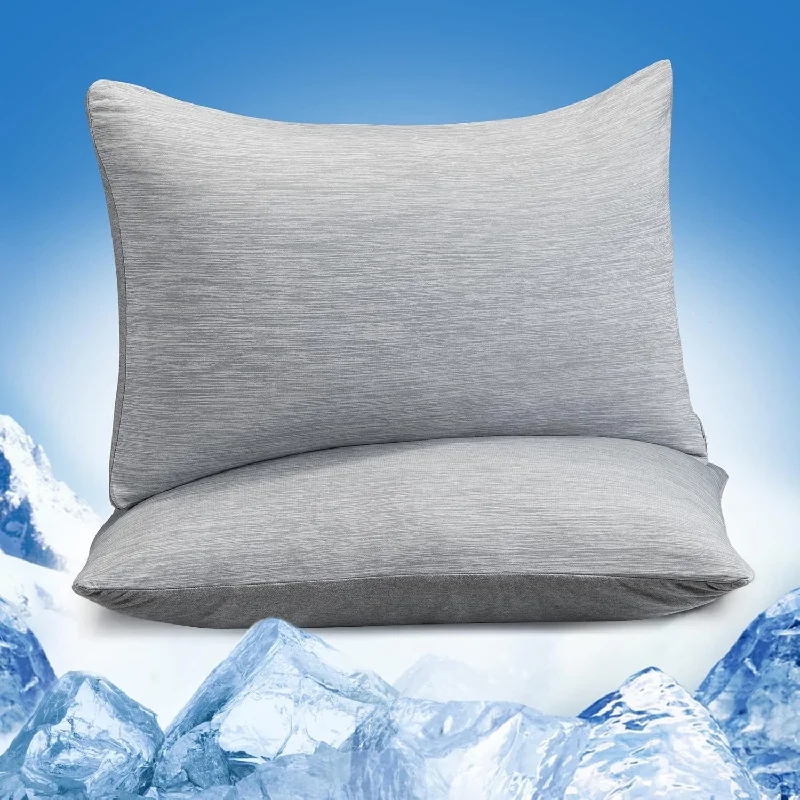 Pillow with made-to-order-Cooling Pillowcases Japanese Arc-Chill & Cotton Double Design Pillow Cases 2 P