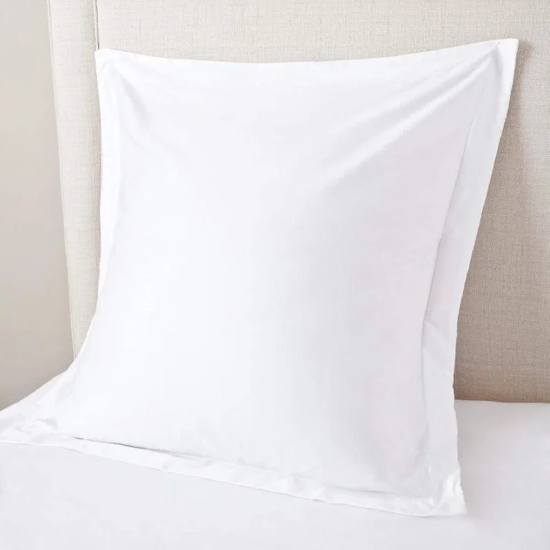 Pillow with airflow channels-European Square Pillow Shams Set Of 2 White 600 Thread Count 100% Egyptian Cot