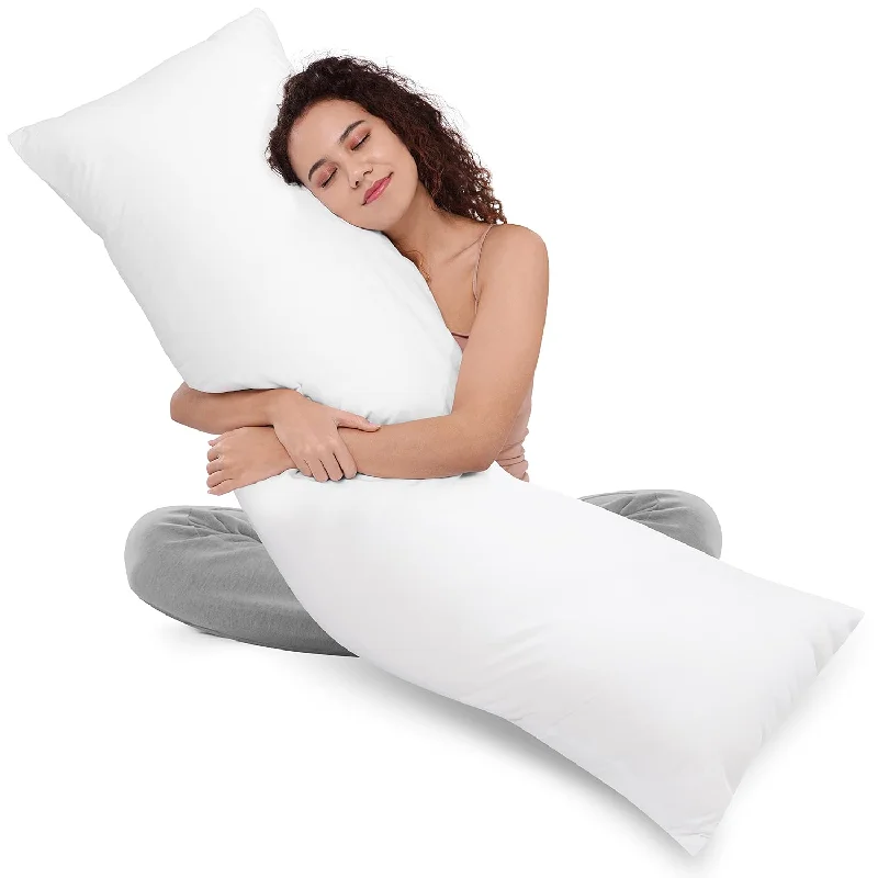 Pillow with anti-static benefits-Full Body Pillow For Adults (White, 20 X 54 Inch), Long Pillow For Sleeping, L