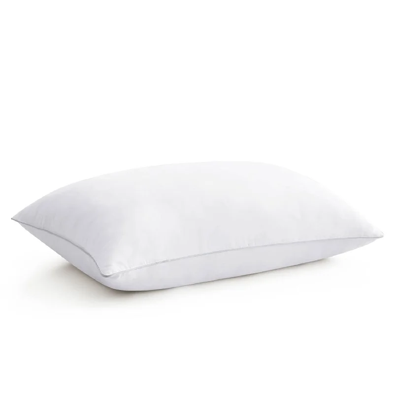 Pillow with tropical feel-® Goose Feathers And Polyester Bed Pillow, Medium Firm, Standard Size Hotel Co