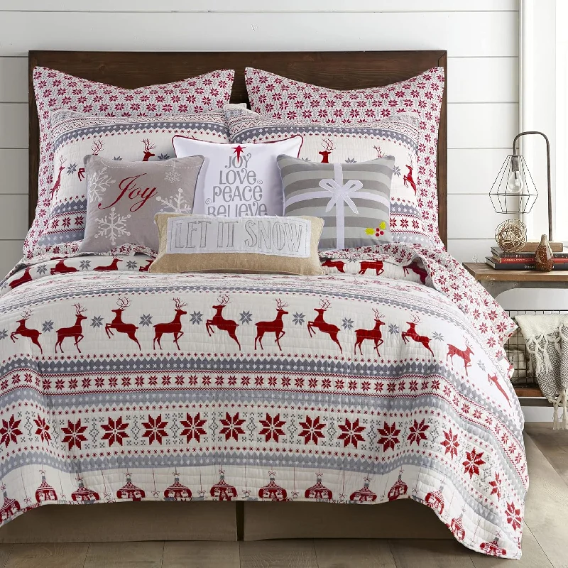 Pillow with housewarming gift-Home - Silent Night Quilt Set - King Quilt (106X92In.) + Two King Pillow Shams