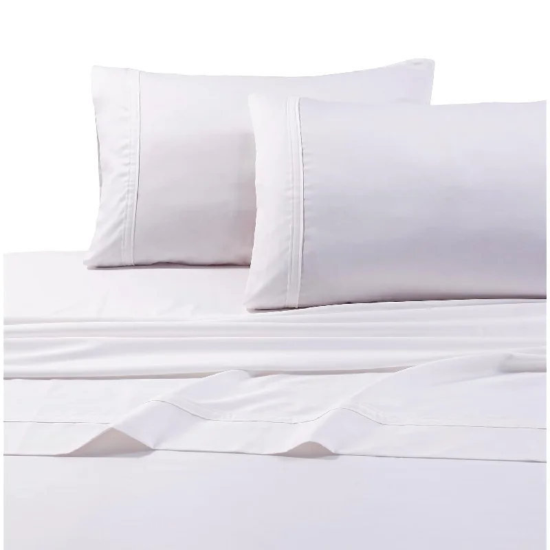 Pillow with hybrid fill-King Bed Sheet Set, Soft Egyptian Cotton Sateen Solid Sheets And Pillowcase Se