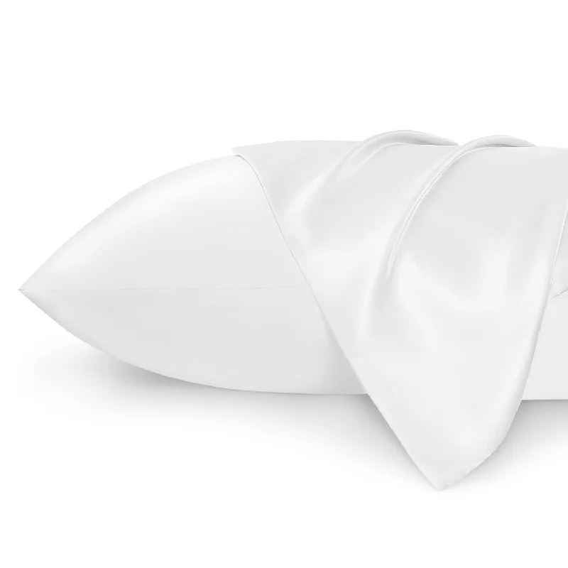 Pillow with millet fill-King Size Satin Pillowcase Set Of 2 - White Silk Pillow Cases For Hair And Ski