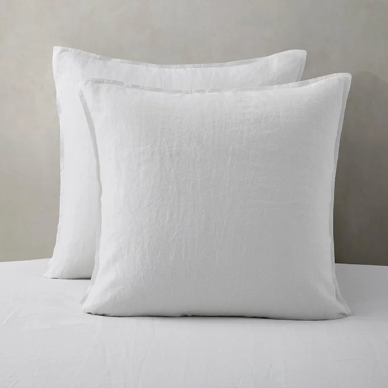 Pillow with pre-order deal-Linen Pillow Cases Euro Sham - 26 X 26 Inch Bed Pillow Protector Cover Set Of