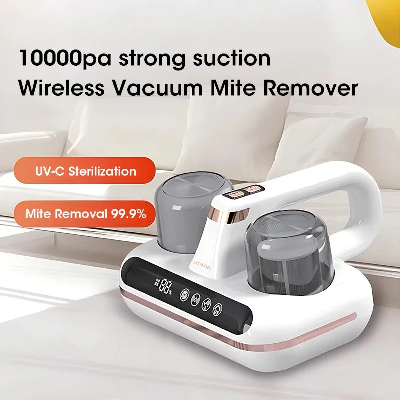 Pillow with ergonomic design-New Mattress Vacuum Mite Remover Cordless Handheld Cleaner Powerful Suction For Cleaning Bed Pillows Home Supplies