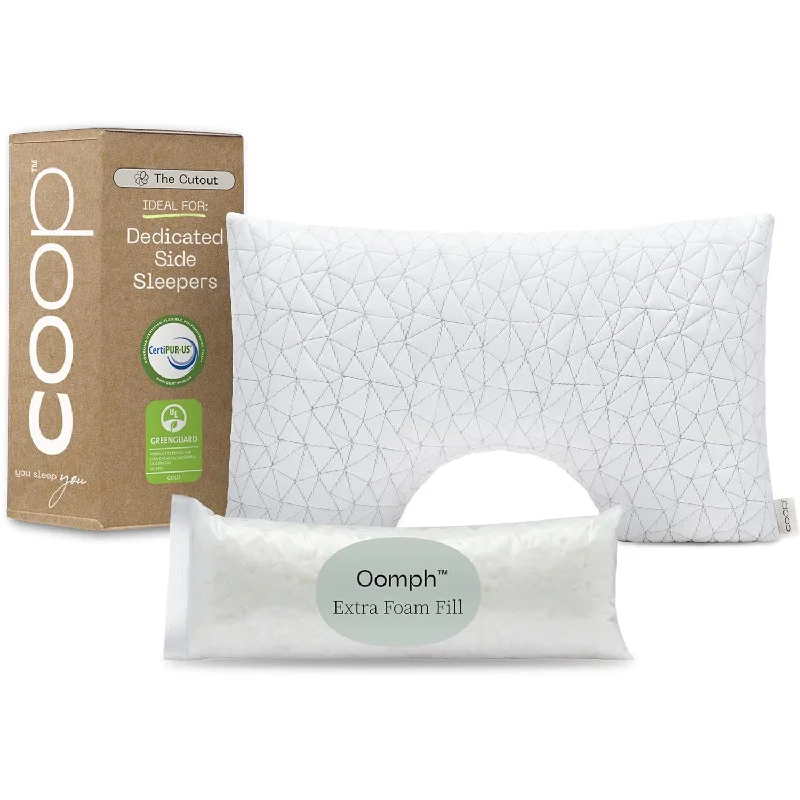 Pillow with small size benefits-Original Cut-Out, King Size Bed Pillows With Shoulder Cut-Out For Neck & Head