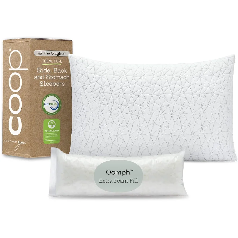 Pillow with fast benefits delivery-Original Loft, Queen Size Bed Pillows For Sleeping - Adjustable Cross Cut Memo