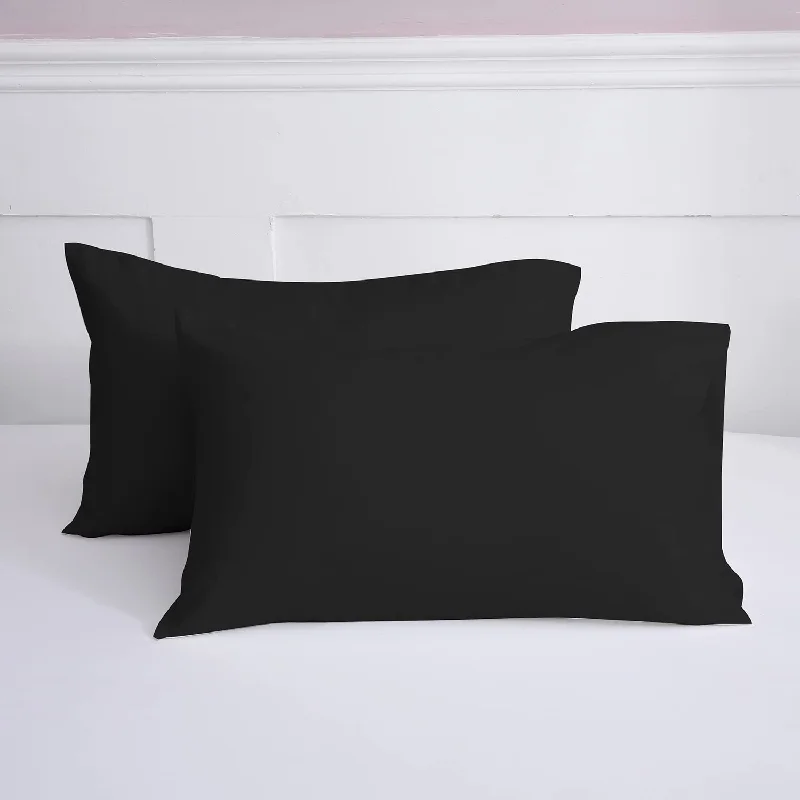 Pillow with local pickup-Pillow Cases Queen, 2 Pack Black Microfiber Pillow Case With 2000 Thread Count