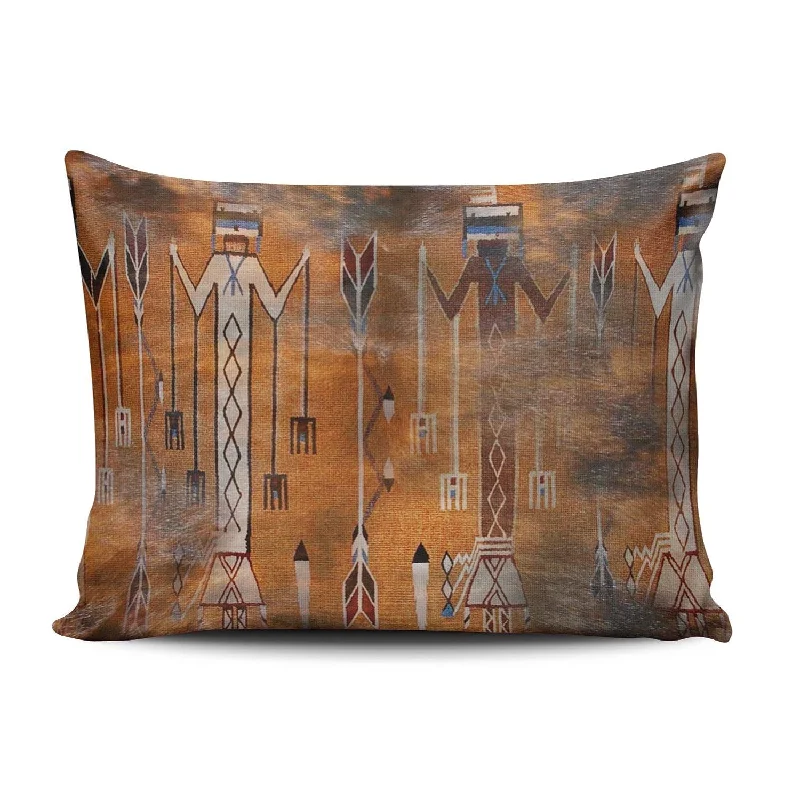 Pillow with shredded foam-Pillowcases Coloured Native American Indian And Cowhide Print Customizable Cus