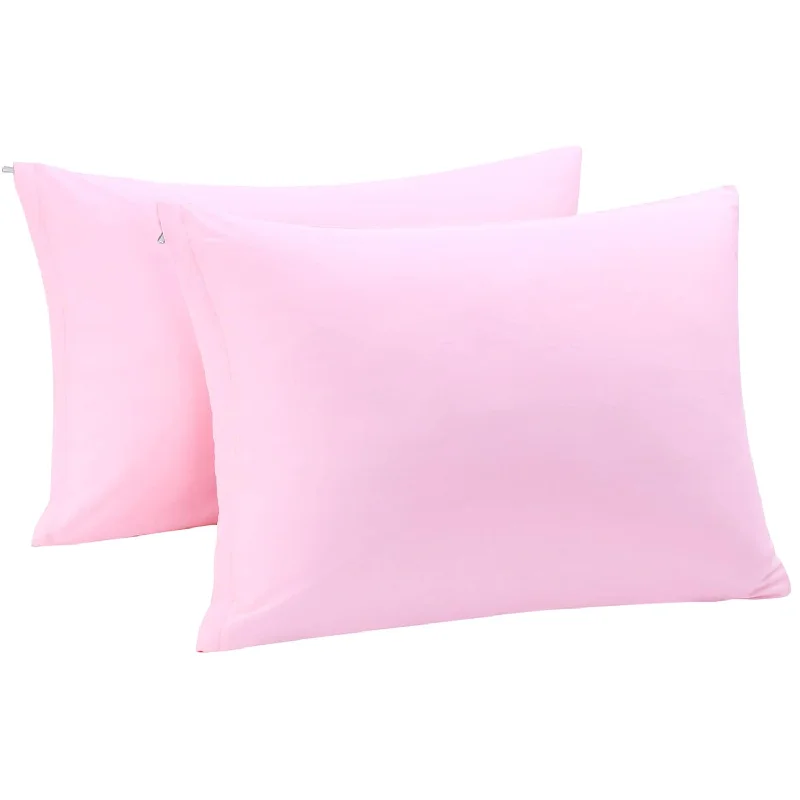 Pillow with down alternative-Pillowcases Weave From 100% Egyptian Cotton, Breathable Soft Pillow Cases With