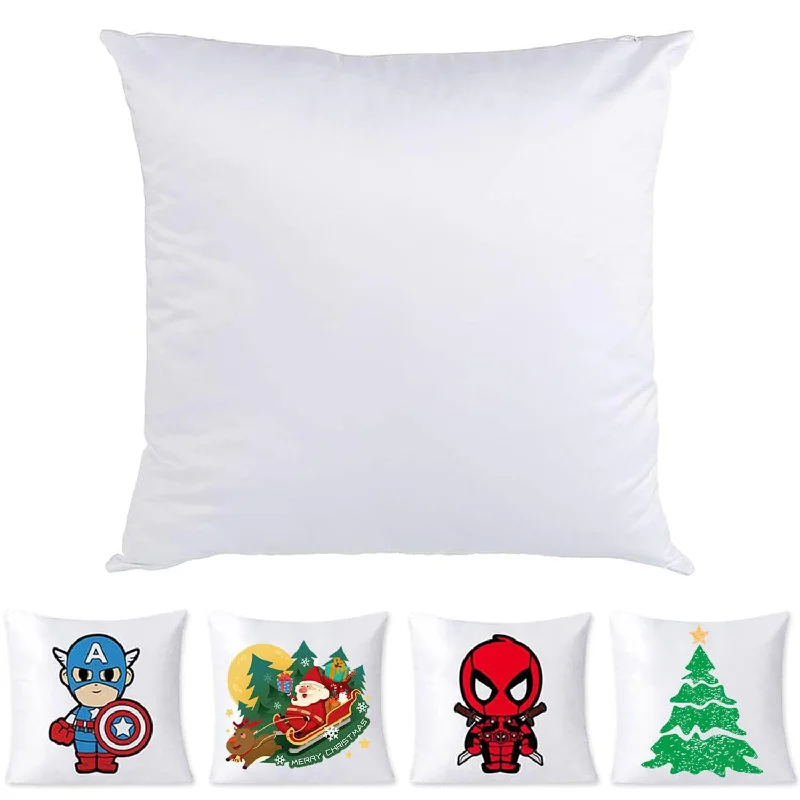 Pillow for chair-Plain White Sublimation Blank Pillow Case Dtf Printing Fashion Cushion Pillowc