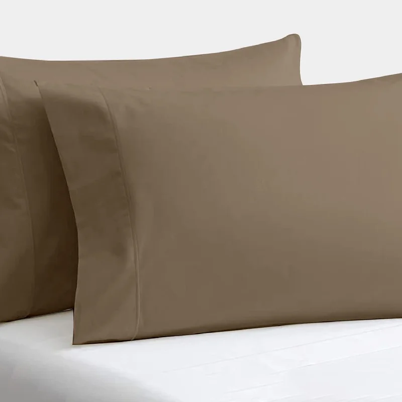 Pillow with stationary use-Set Of 2 Pillow Cases 600 Tc 100% Egyptian Cotton Long Staple Pillowcase, Silk