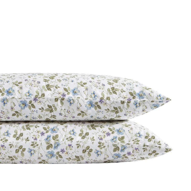 Pillow with green benefits-- Standard Pillowcase Set, Cotton Sateen Bedding, Smooth & Wrinkle-Resistant (