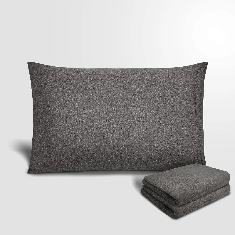 Pillow with shoulder benefits-Stretch Pillowcases - Micro Jersey Knit & Ultra Soft Grey Pillowcase, Standard